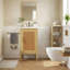 Meuble-lavabo 18 po avec lavabo en céramique et rangement polyvalent