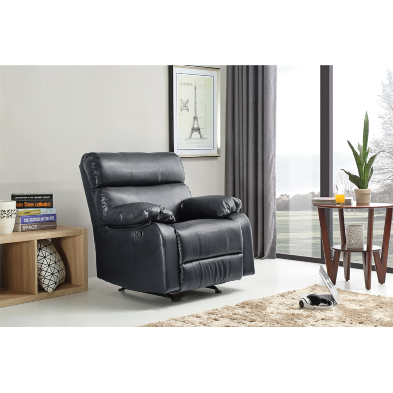 Fauteuil inclinable contemporain berçant élégant, Noir