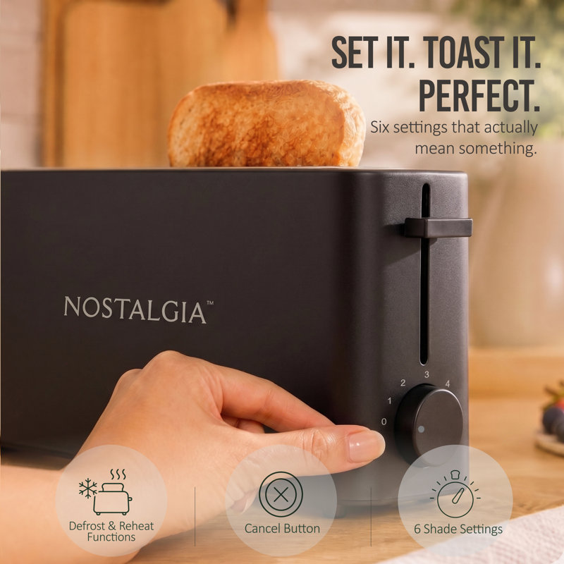 Slim 2-Slice Space-Saving Toaster, Blackberry, Blackberry