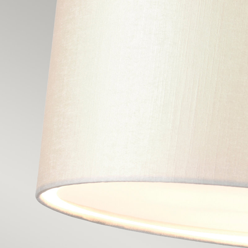 Ausie Fabric Semi Flush Mount, Polished Chrome, 49cm H x 51cm W x 51cm D