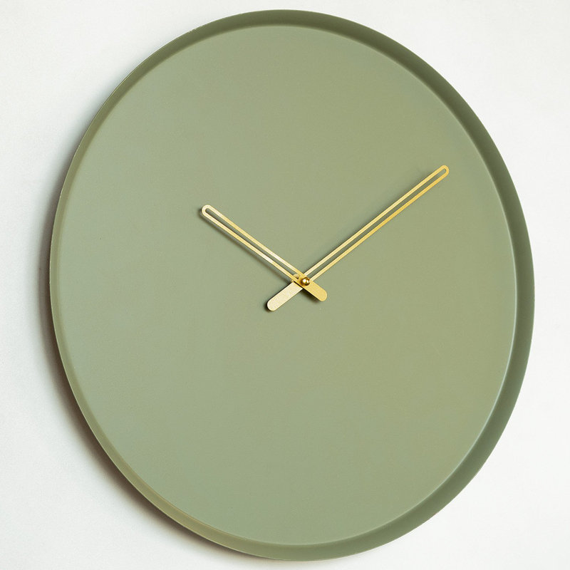Horloge murale décorative en métal, Vert