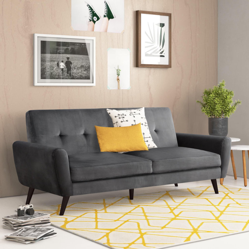 Bostrom 3 Seater Linen Sofa, Black, Dark Grey