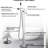 Bathroom Faucet With Waterfall Spout And Diverter Finish Tub Filler Hand Shower Floor Mount Design-120951964