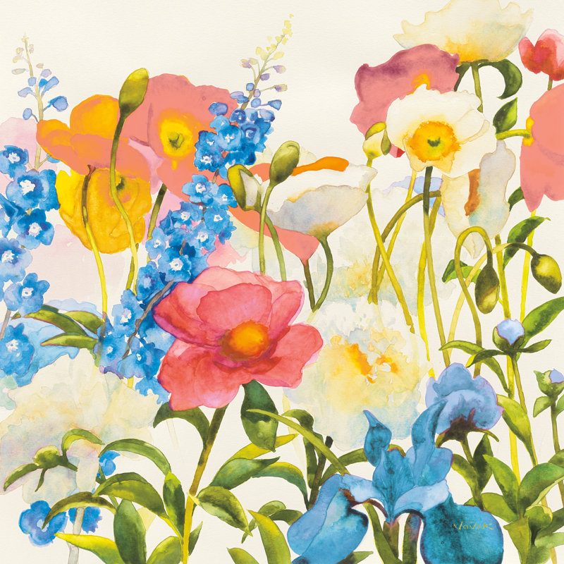 Coral Spring Chintz by Shirley Novak - Wrapped Canvas Painting, 76cm H x 76cm W
