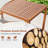 Bylas Rectangular Acacia Outdoor Dining Table With Umbrella Hole , 31.5'' in. W 67'' in. D-1157002640