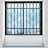 2 Pcs 24*36In Rectangular Black Sturdy Iron Window Guard Window Security Bars