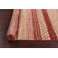 Tapis rouge / beige en laine noué à la main de conception unique 4 pi 6 po x 6 pi 10 po New Age