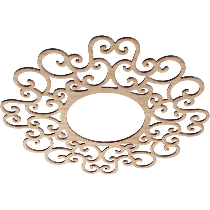 Médaillon de plafond en bois de charnière Reims 28 po x P 10 3/4 po x T 1/4 po, H 24 po x l 24 po x P 0,38 po, Aulne
