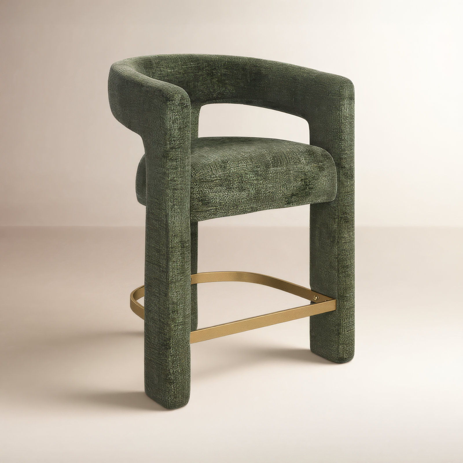 Darlington 25" Bar Stool, Gwen Forest Microsuede