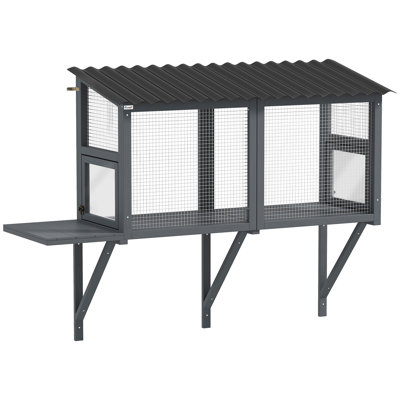 Cat Catio, perchoir d'extérieur pour chat pour chatons multiples avec plateforme de saut, boîte de fenêtre en bois pour profiter en toute sécurité des vues extérieures, jouer, bronzer, faire la sieste, gris