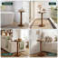 Table d'appoint ronde, table de bout petite boisson, table de chevet d'appoint en bois massif-1955387906