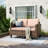 Kisner 49" W Outdoor Wicker Loveseat With Cushions-1204673747