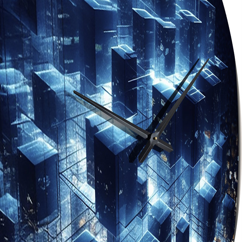 Horloge murale 3D Cityscape, Grand