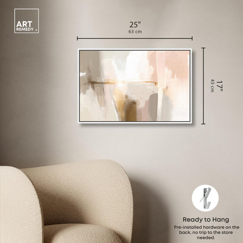 Art Remedy, Cadre flottant blanc, H 17 po x l 25 po