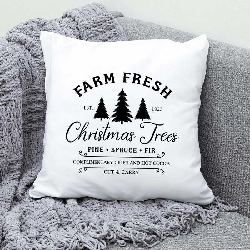 Christmas_Black-04 Reversible Throw Pillow, 18" x 18"