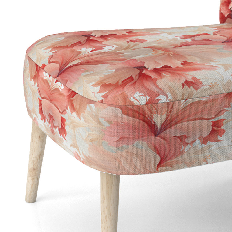 Chaise d'appoint rembourrée A, Whisper à motif tropical IV