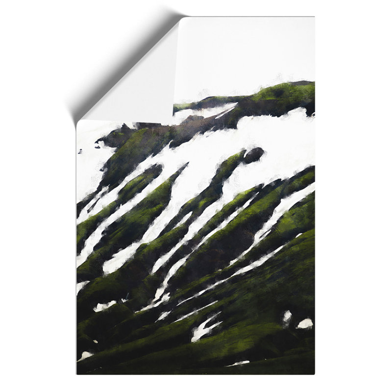 Hills in Iceland Painting - Frameless Print, 42cm H x 30cm W x 0.1cm D