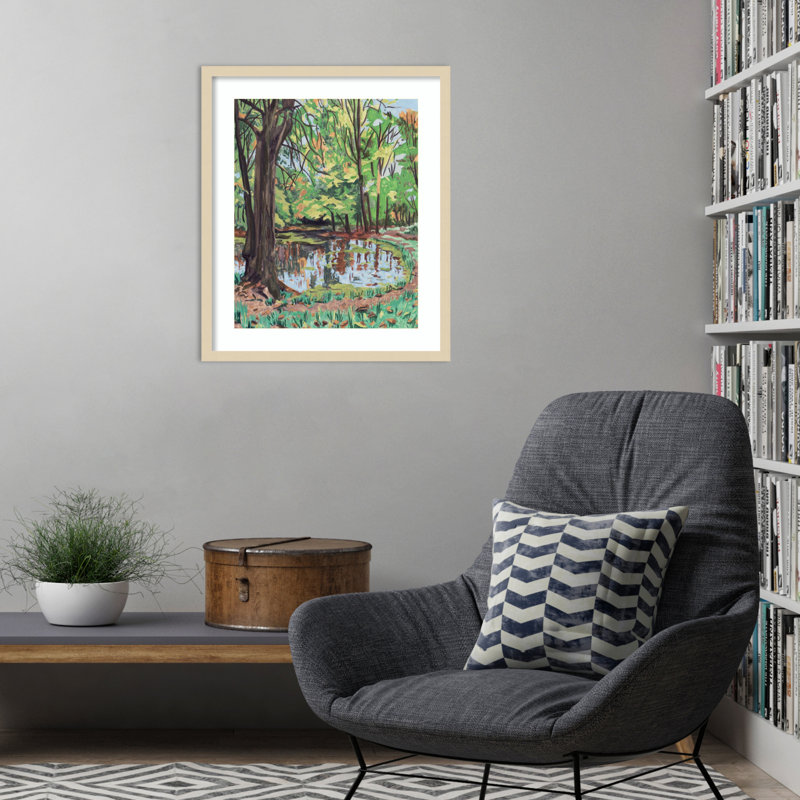 «Autumn Woods I» par Melissa Wang, impression sur bois encadrée, H 41 po x l 33 po
