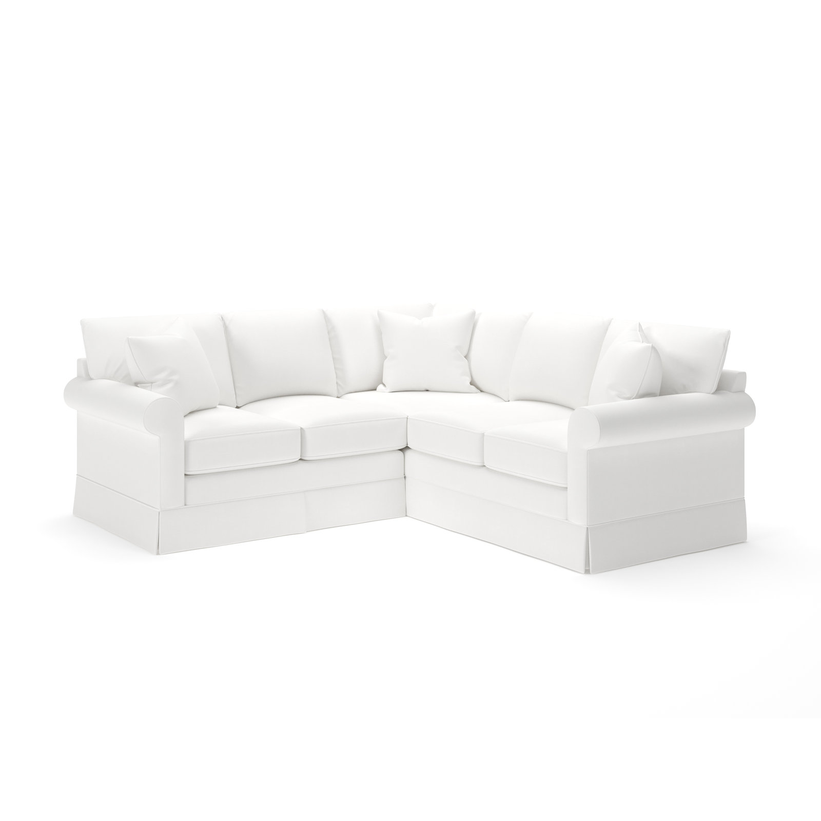 Friedman Upholstered L-Sectional, Bayou Off White Canvas