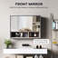 Armoire à pharmacie murale avec miroir, gris