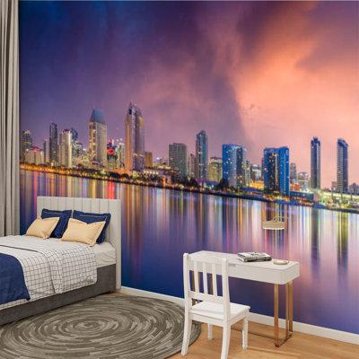 Peel and Stick Canvas Wallpaper Wall Mural San Diego California Wall Art Self Adhesive and Removable