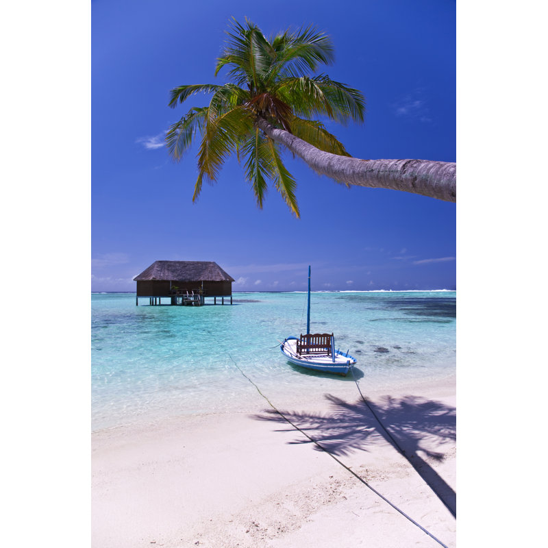 Water Villa On The Maldives by Bertlmann - Wrapped Canvas Print, 91cm H x 61cm W x 3.8cm D