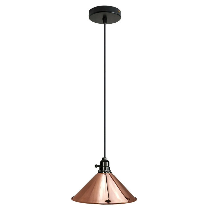 Faris 1 - Light Black Pendant, Rose Gold