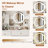 Vanity Table With Mirror And 3 Color Lighting Brightness Adjustable