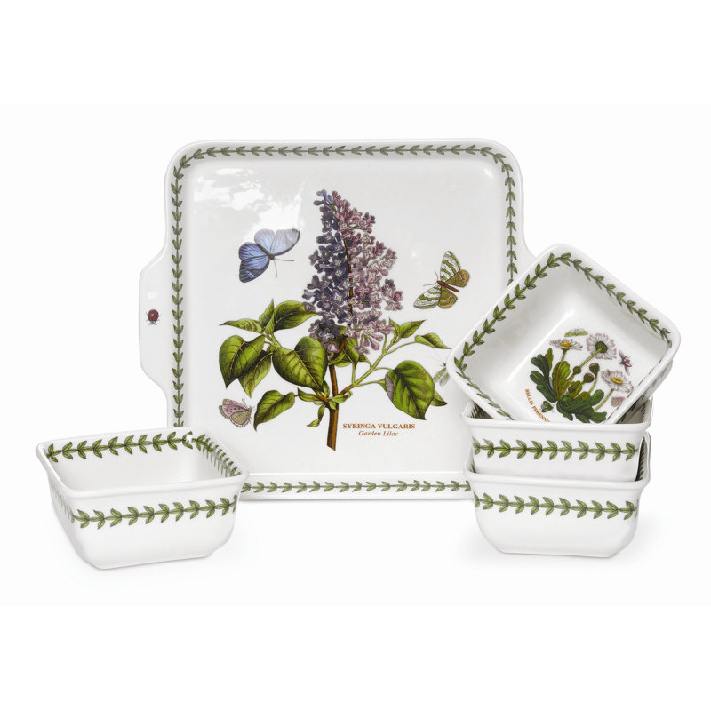 Portmeirion Botanic Garden 5-Pc Accent Bowl Set 8"/3.75"