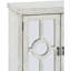 Commode d'appoint classique en blanc antique avec porte décorative en miroir, 2 portes d'armoire et rangement pour le salon-654962008