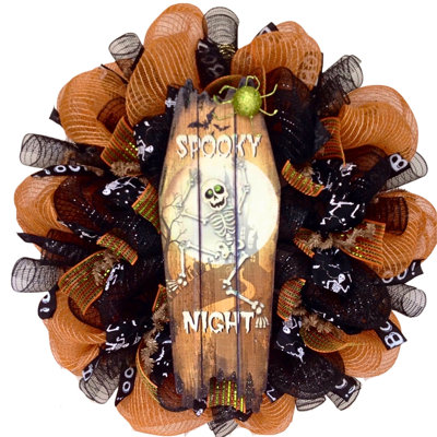 Couronne d'Halloween squelettes dansant effrayant