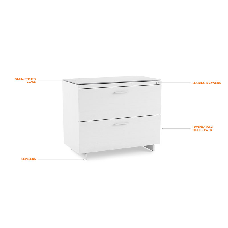 Centro 35'' Wide 2 -Drawer File Cabinet