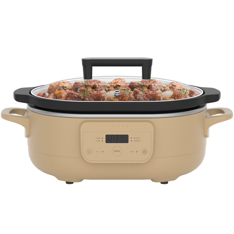 Mijoteuse programmable de 6 pintes avec pot en céramique amovible, Tanné