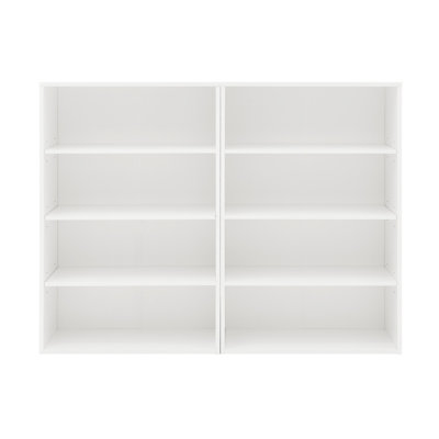 Cd Media Storage Tower, Double - Layer Design, 8 Cube Adjustable Shelf Height, Waterproof , 72.5 Lbs Gross Weight Multifunctional Bookcase, Shelves, Detachable Into Two 4 , High Density 32 Net