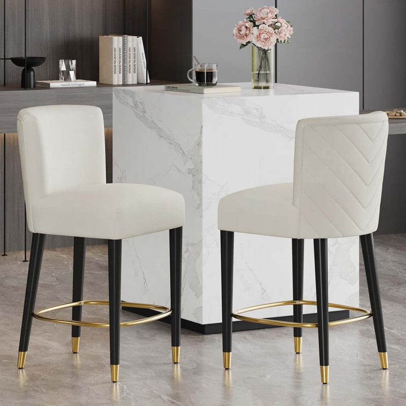 27inch-Counterstool ,Barstool for kitchen or dining area, Beige