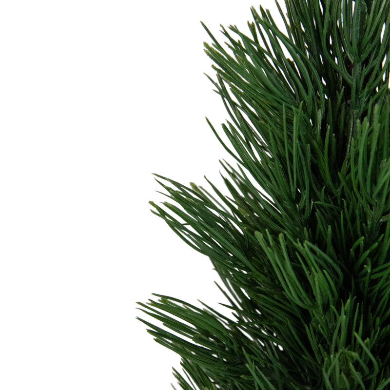 13.25" Mini Fir Artificial Tabletop Christmas Tree with Cement Base - Unlit