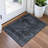 Machine Washable Indoor/Outdoor Xhevrie Charcoal Rug-112029712