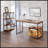 Weathered Oak And Black 3-Shelf Bookcase