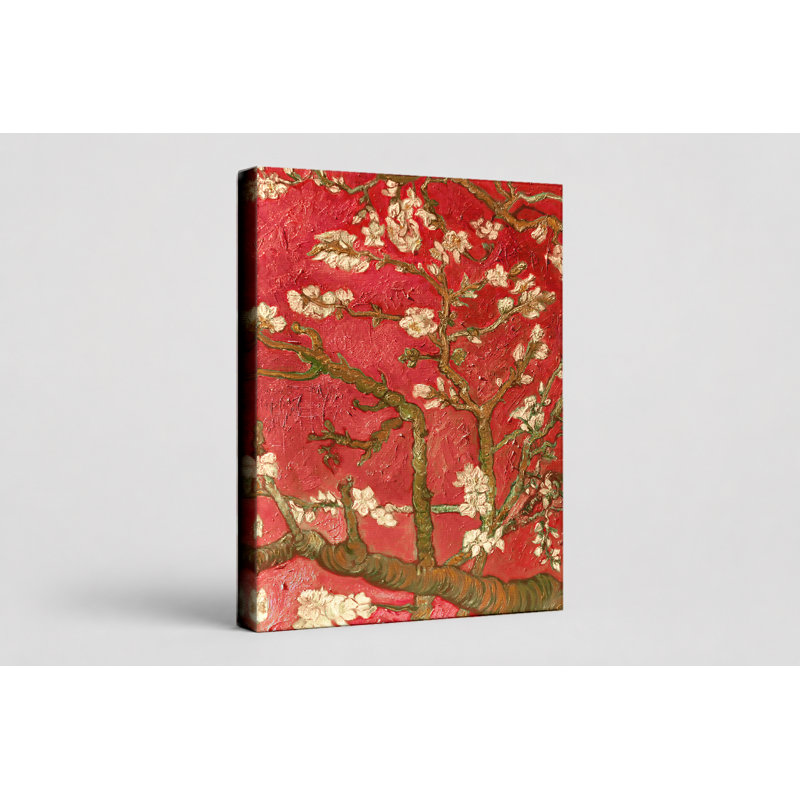 Almond Blossoms (Red Variation) - Art mural sur toile, 20" W x 30" H