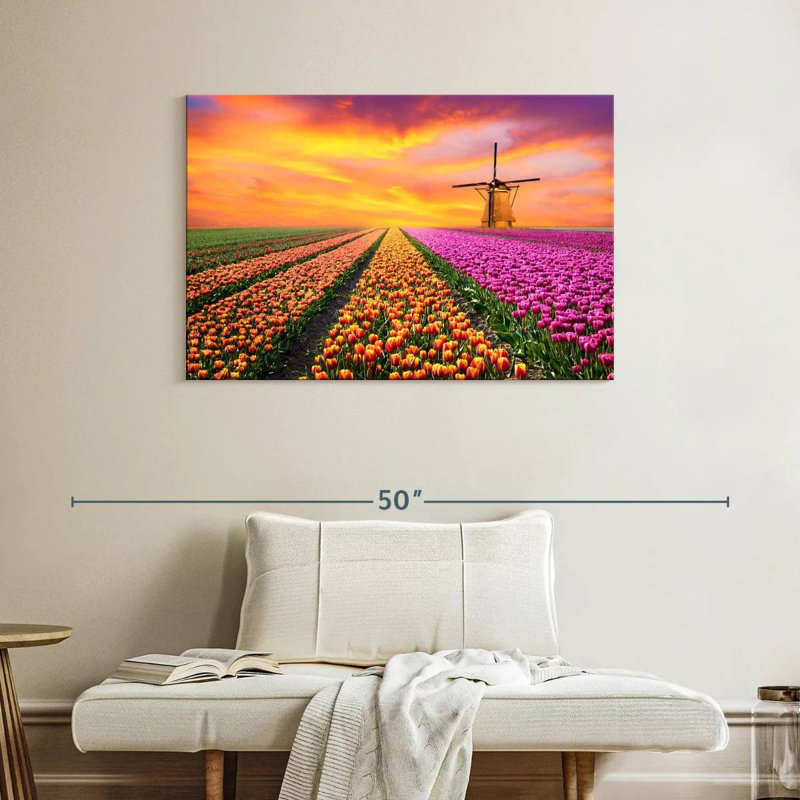 Alvord Sunrise Tulip Flower Field, 26" H x 39" W