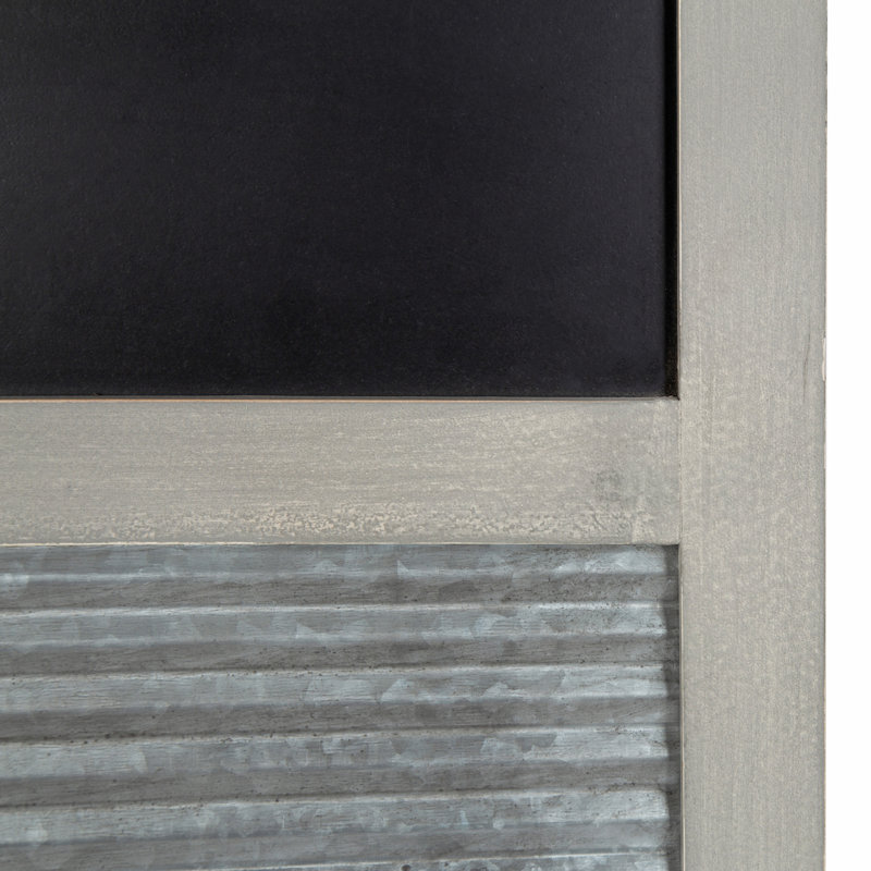 Dayanah Magnetic Metal Chalkboard, Gray