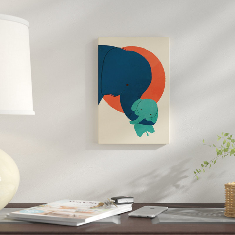 «Baby Elephant», impression sur toile, H 40 po x l 26 po x P 1,5 po, Toile tendue, Pas de tapis