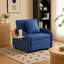 Canapé-lit/méridienne convertible 3 en 1 bleu foncé multifonctionnel : dossier réglable, table dépliable et port USB – Convient aux appartements et aux espaces restreints-1031089966