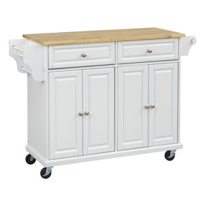 Lark Manor Idlewild Solid Wood Kitchen Cart & Reviews | Wayfair