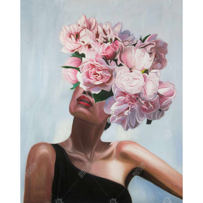 «See Life In Flowers» sur toile, H 60 po x l 48 po