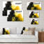 «Black and Yellow Ink Clouds», reproduction sur toile flottante-959797818-959797820