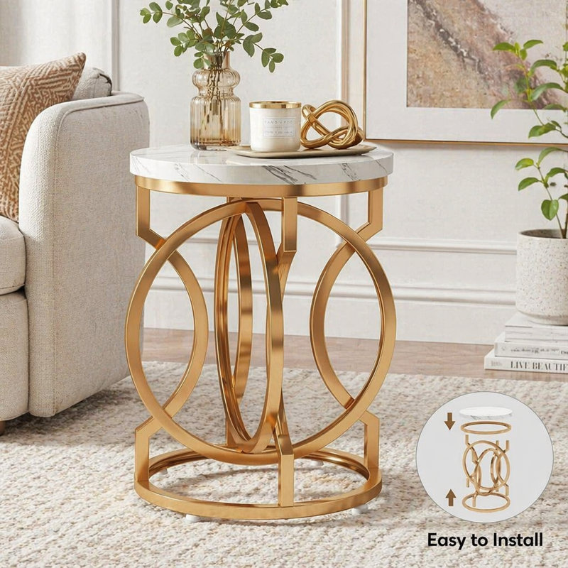 Table de chevet ronde, table de bout