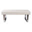 Banc rembourré en similicuir Cialan avec structure en acier inoxydable-35640926-12002535