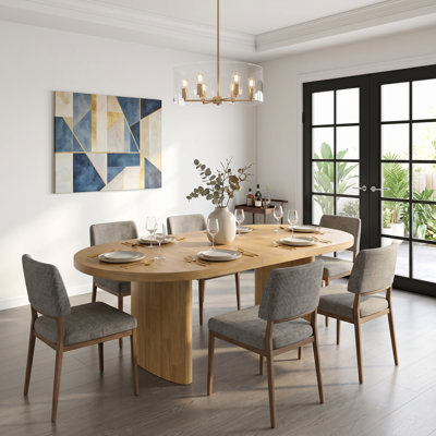 Table de salle à manger extensible de 71 à 87 po avec rallonge cachée papillon