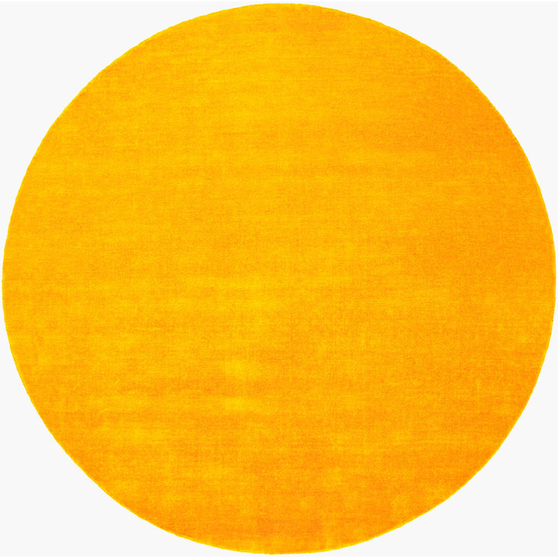 Clio Hand-Woven Beige Wool Rug, Round 8'